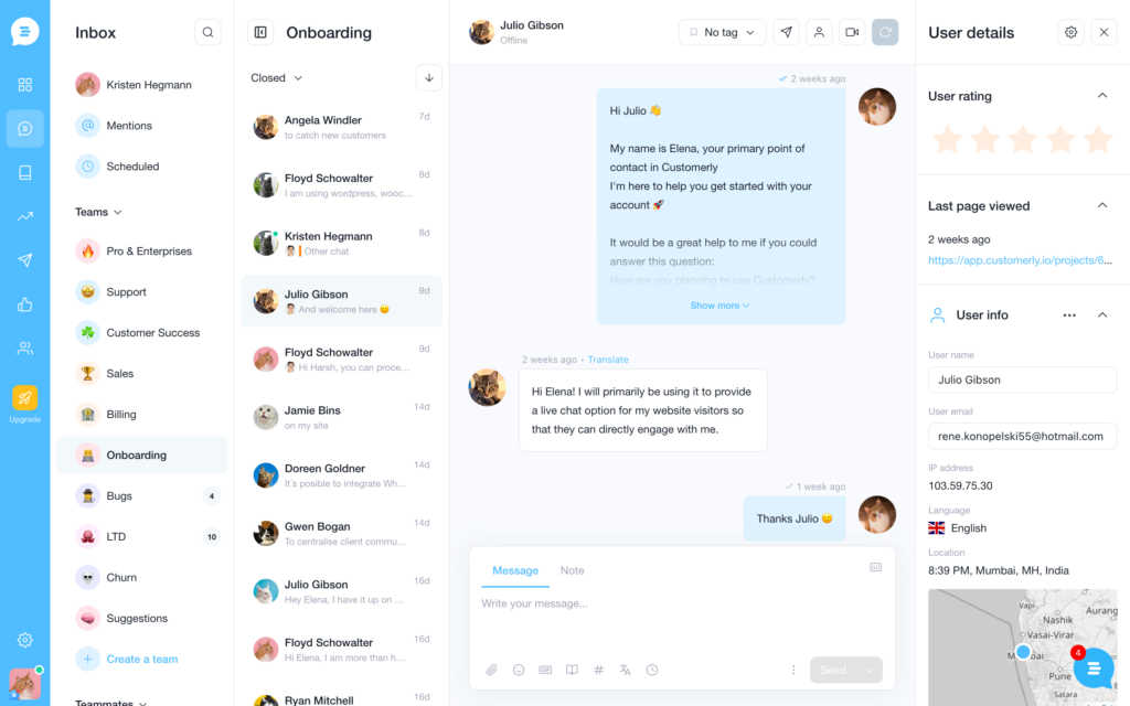 inbox conversations replies
