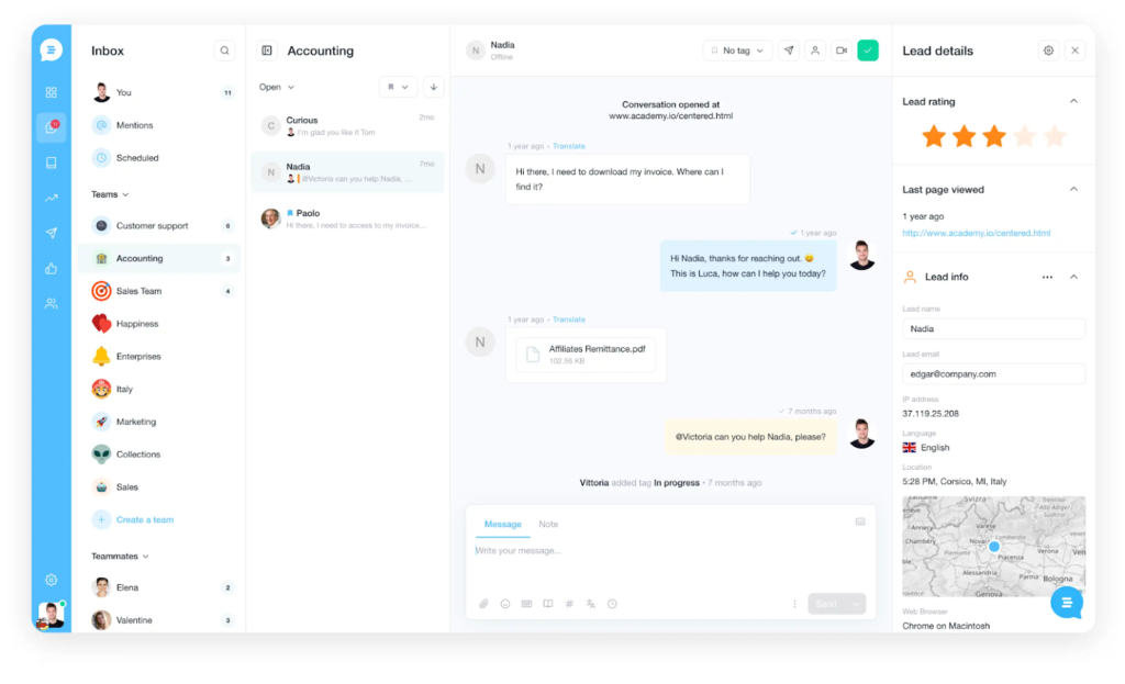 Live Chat & Ticketing Automation