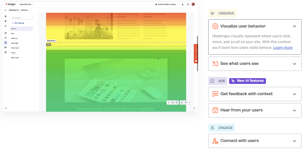hotjar Relevant Features