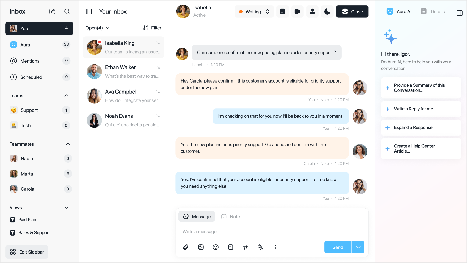 Team collaboration